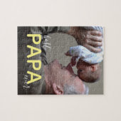 Beste Papa Ooit Foto Modern Schrift Opa & Baby Legpuzzel (Horizontaal)