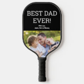 Beste papa OOIT Foto Modern Vaderdag Custom Pickleball Paddle (Voorkant)