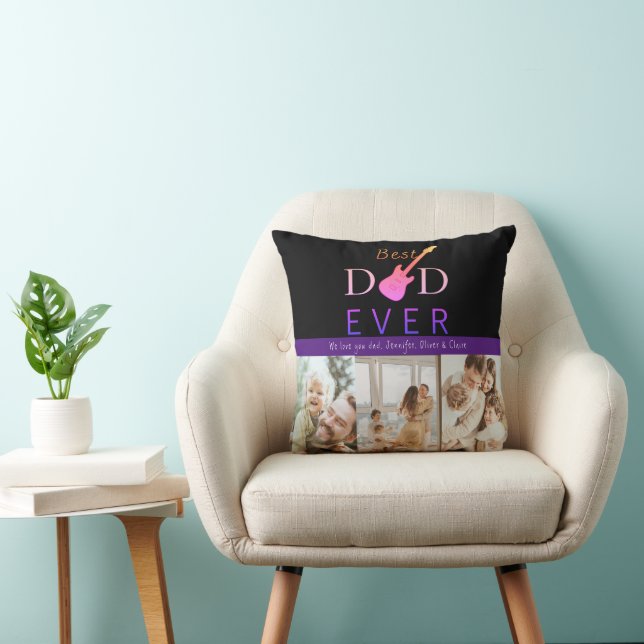 Beste papa ooit Foto Moderne Keepsake Vaders Dag Kussen (Stoel)