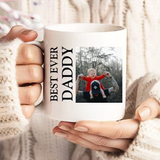 Beste papa ooit foto mok, aangepaste verjaardag va grote koffiekop
