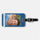 Beste papa ooit foto personaliseren bagagelabel (Voorkant horizontaal)