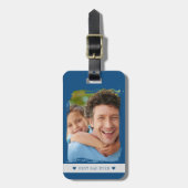 Beste papa ooit foto personaliseren bagagelabel (Voorkant verticaal)