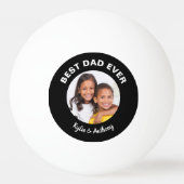 Beste Papa Ooit Foto Pingpongbal (Achterkant)