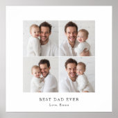 Beste Papa Ooit Foto Poster | Gepersonaliseerd Cad (Voorkant)