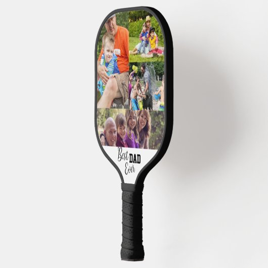 Beste papa ooit Foto sjabloon Pickleball Paddle (Links)