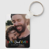 Beste Papa Ooit Foto Sleutelhanger (Achterkant)