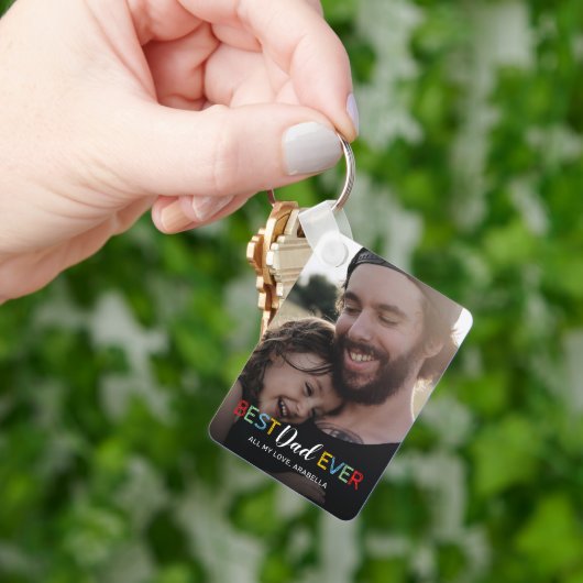 Beste Papa Ooit Foto Sleutelhanger (Hand)