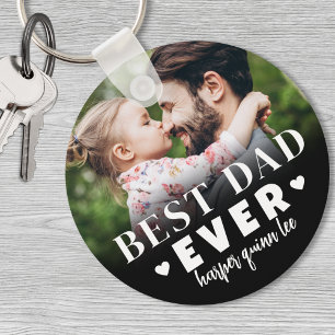 Beste Papa Ooit Foto Sleutelhanger