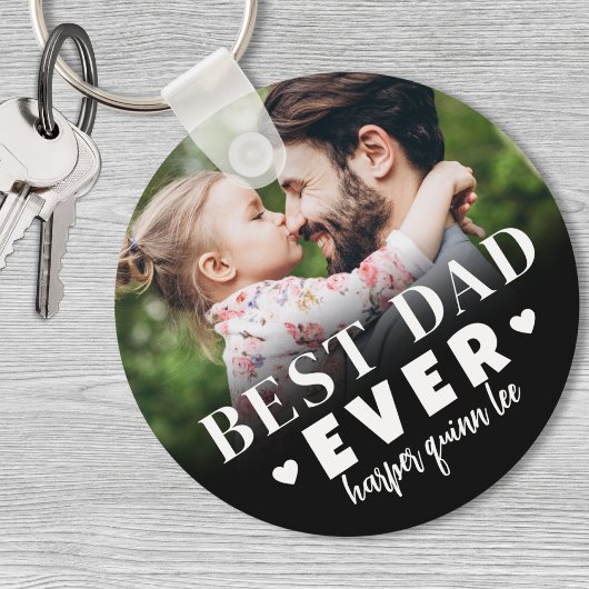 Beste Papa Ooit Foto Sleutelhanger