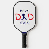 Beste papa ooit Foto Sport Keepsake Vaders Dag Pickleball Paddle (Achterkant)