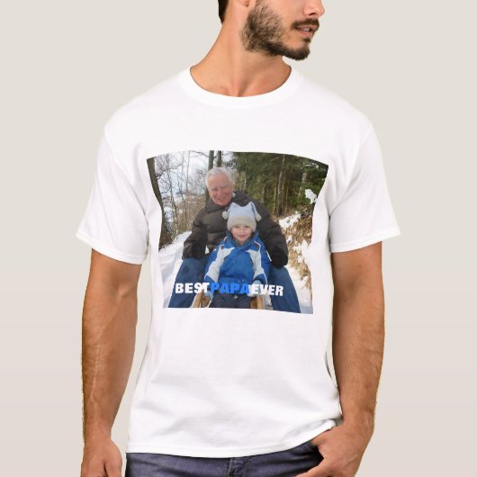 Beste PAPA ooit Foto T-Shirt (Voorkant)