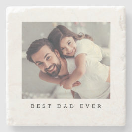 Beste Papa Ooit Foto, Tekst, Persoonlijk Stenen Onderzetter