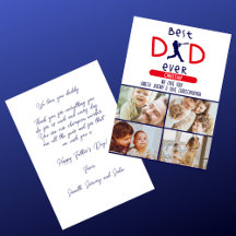 Beste papa ooit foto trendy moderne blauwe vaders 