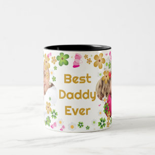 Beste Papa Ooit Foto Tweekleurige Koffiemok