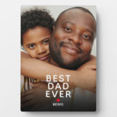 Beste Papa Ooit Foto Vaderdag Fotoplaat (voorkant)