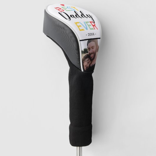Beste papa ooit | Foto-Vaderdag Golfheadcover (Schuin)