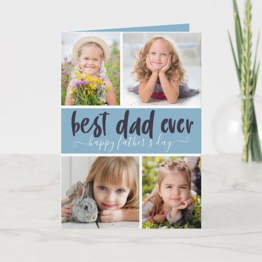 Beste Papa Ooit Foto Vaderdag Kaart (Voorkant)