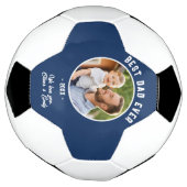 Beste papa ooit Foto Vaderdag Keepsake Voetbal (Gedraaid)