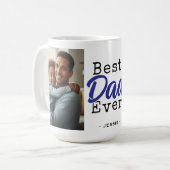 Beste papa ooit Foto Vaderdag Koffiemok (Voorkant links)