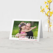 Beste papa ooit | Foto Vaderdag Wenskaart Kaart (Gele Bloem)