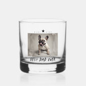 Beste papa ooit foto Vaderdag whisky glas (Voorkant)