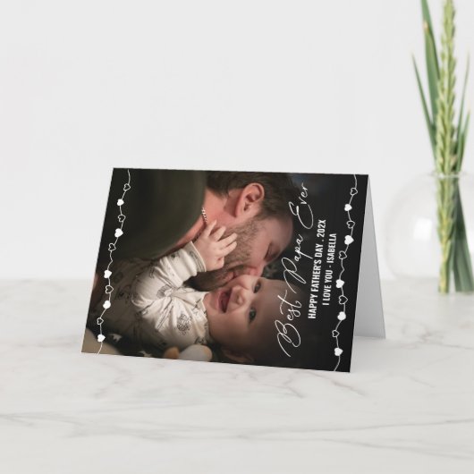 Beste papa ooit foto vaders dag kaart (Voorkant)