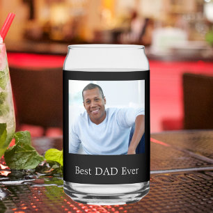 Beste papa ooit foto zwart blikvorm glas
