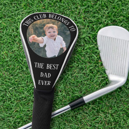 Beste papa ooit foto zwart golfheadcover