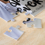 Beste Papa Ooit Foto Zwarte Script Overlay Dochter Legpuzzel (Zijkant)