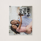 Beste Papa Ooit Foto Zwarte Script Overlay Dochter Legpuzzel (Verticaal)