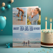 Beste papa ooit fotocollage beste papa Kaart