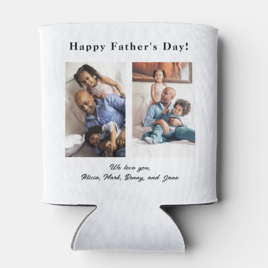 Beste papa ooit fotocollage blikjeskoeler (Achterkant)