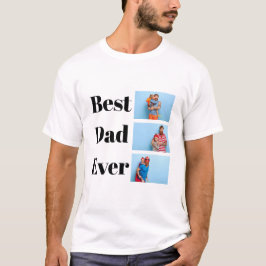 Beste papa ooit Fotocollage cadeau voor Vaderdag T-shirt
