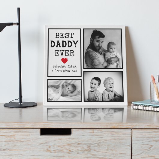 'Beste papa ooit' fotocollage Fotoplaat