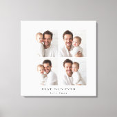 Beste Papa Ooit Fotocollage | Gepersonaliseerd Cad Canvas Afdruk (Voorkant)