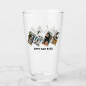 Beste papa ooit fotocollage glas (Voorkant)