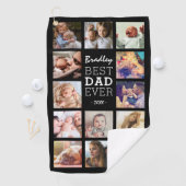 Beste Papa Ooit Fotocollage Golfhanddoek (Insitu)