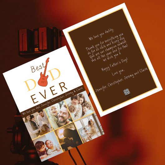 Beste papa ooit fotocollage Modern Fathers Day Feestdagenkaart