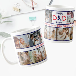 Beste papa ooit fotocollage Modern Fathers Day Koffiemok