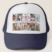 Beste papa ooit fotocollage Modern Fathers Day Trucker Pet (Voorkant)