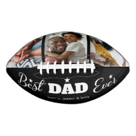 Beste papa ooit Fotocollage Modern Zwart American Football