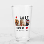 Beste papa ooit fotocollage op maat glas (Voorkant)