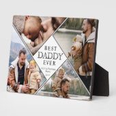 Beste papa ooit fotocollage papa Keepsake Custom Fotoplaat (Zijkant)