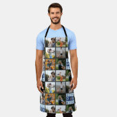 Beste papa ooit fotocollage patroon schort (Gedragen)