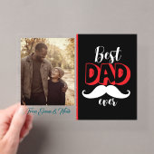 Beste Papa Ooit Fotocollage Vaderdag Acryl Uitnodigingen (Insitu (Draagbaar))