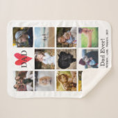 Beste papa ooit fotocollage Vaderdag Verjaardag Sherpa Deken (Voorkant (horizontaal))