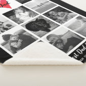 Beste papa ooit fotocollage Vaderdag Verjaardag Sherpa Deken (3/4)