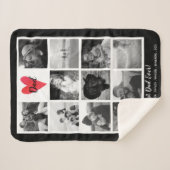 Beste papa ooit fotocollage Vaderdag Verjaardag Sherpa Deken (Voorkant (horizontaal))