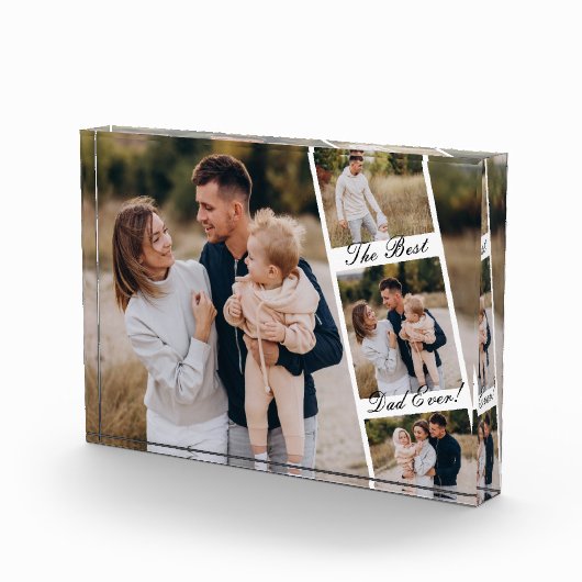 Beste papa ooit fotorol collage gepersonaliseerd fotoblokken (Rechts)