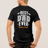 Beste papa ooit Funny Fathers Day Mannen Tshirts🖨 Tri-Blend Shirt (Achterkant)